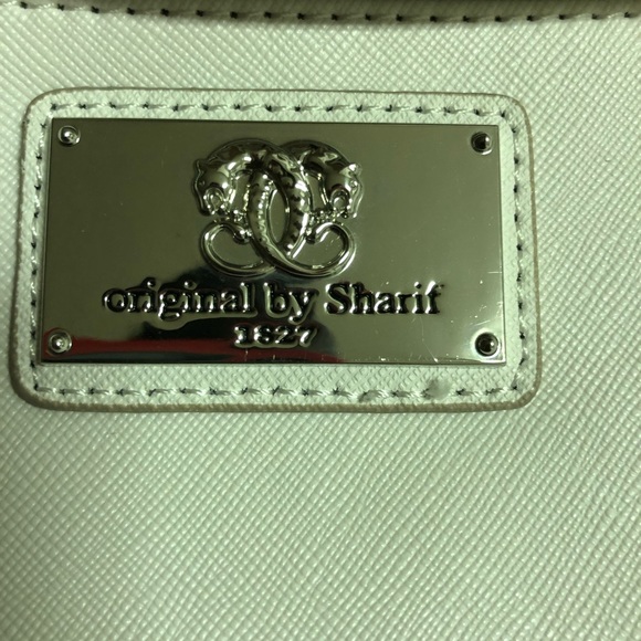 Sharif original luxury Leather 3D logo Design white 10x14x5 in. - Picture 2 of 5
